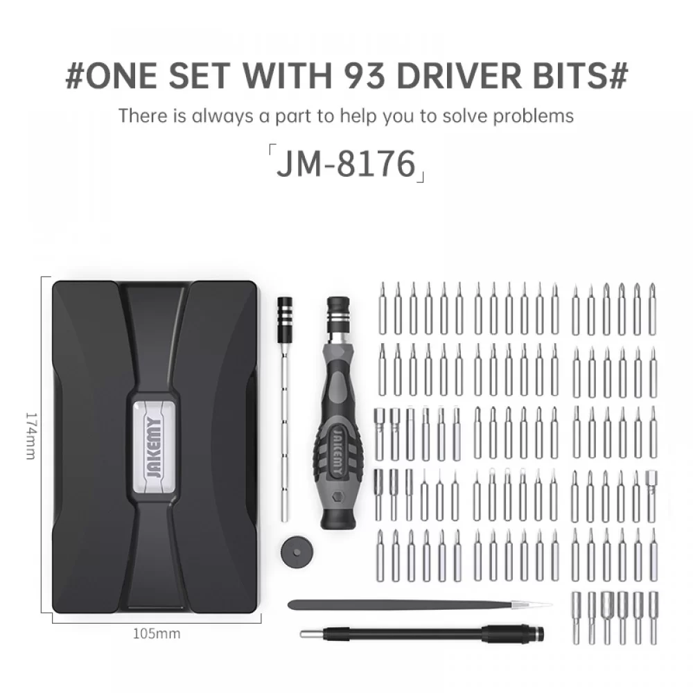 Picture of JAKEMY JM-8176 106 in 1 Watch Mobile Phone Disassembly and Repair Tool Kit